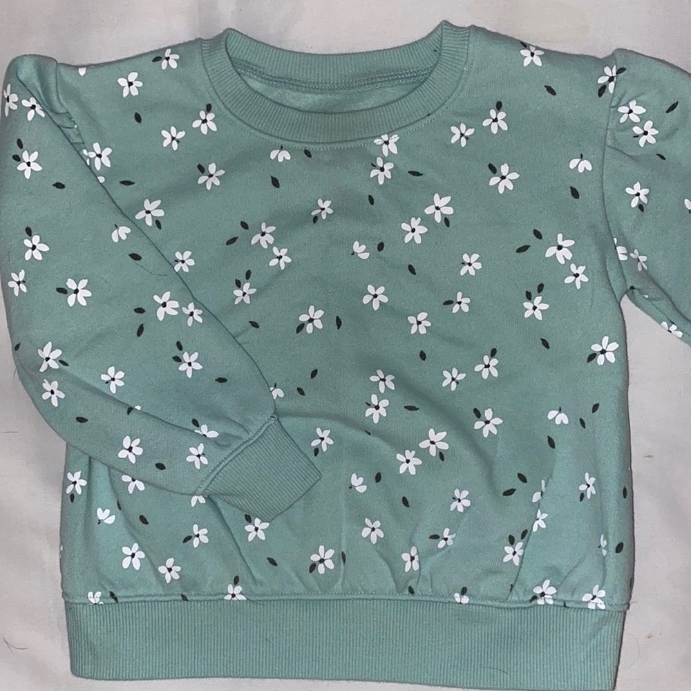 Children’s fleece sweatshirt. Mint green 3T